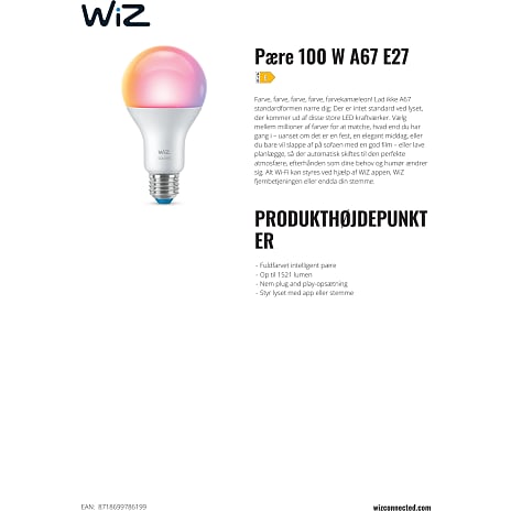 WiZ LED pære 13W - dæmpbar
