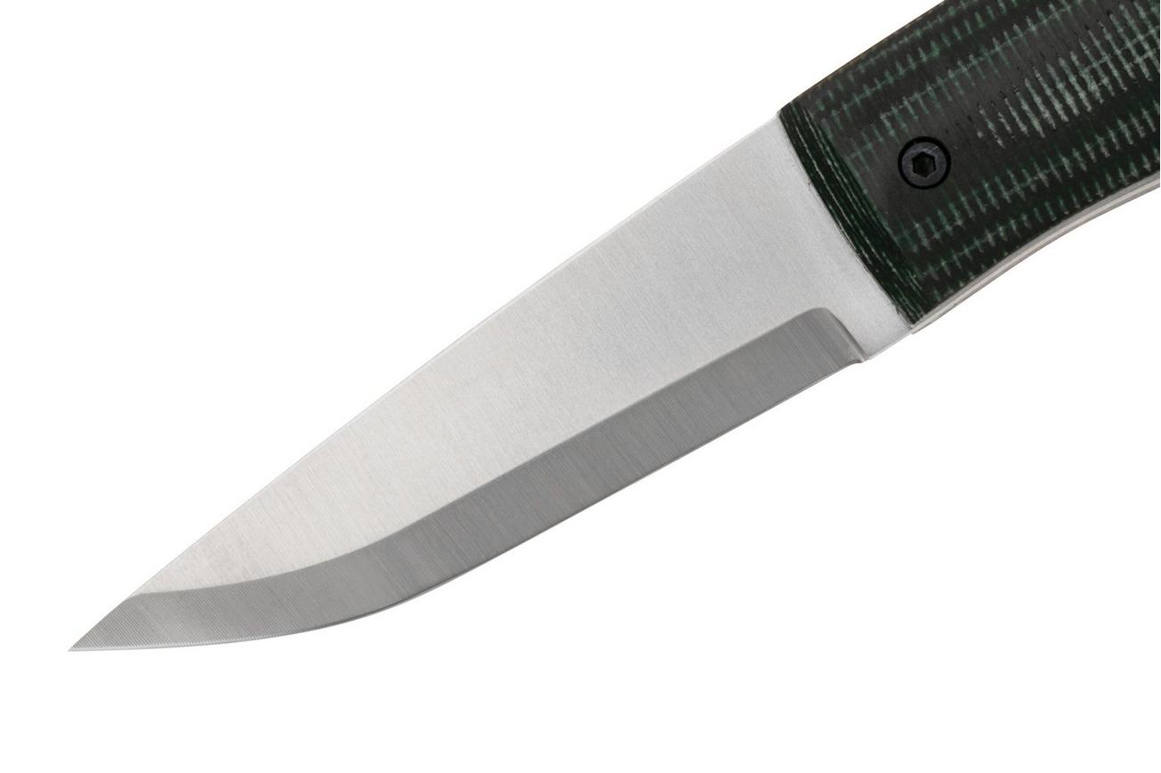 Brisa Pk70Fx 463 12C27 Scandi, Hunters Green Micarta, vaststaand mes