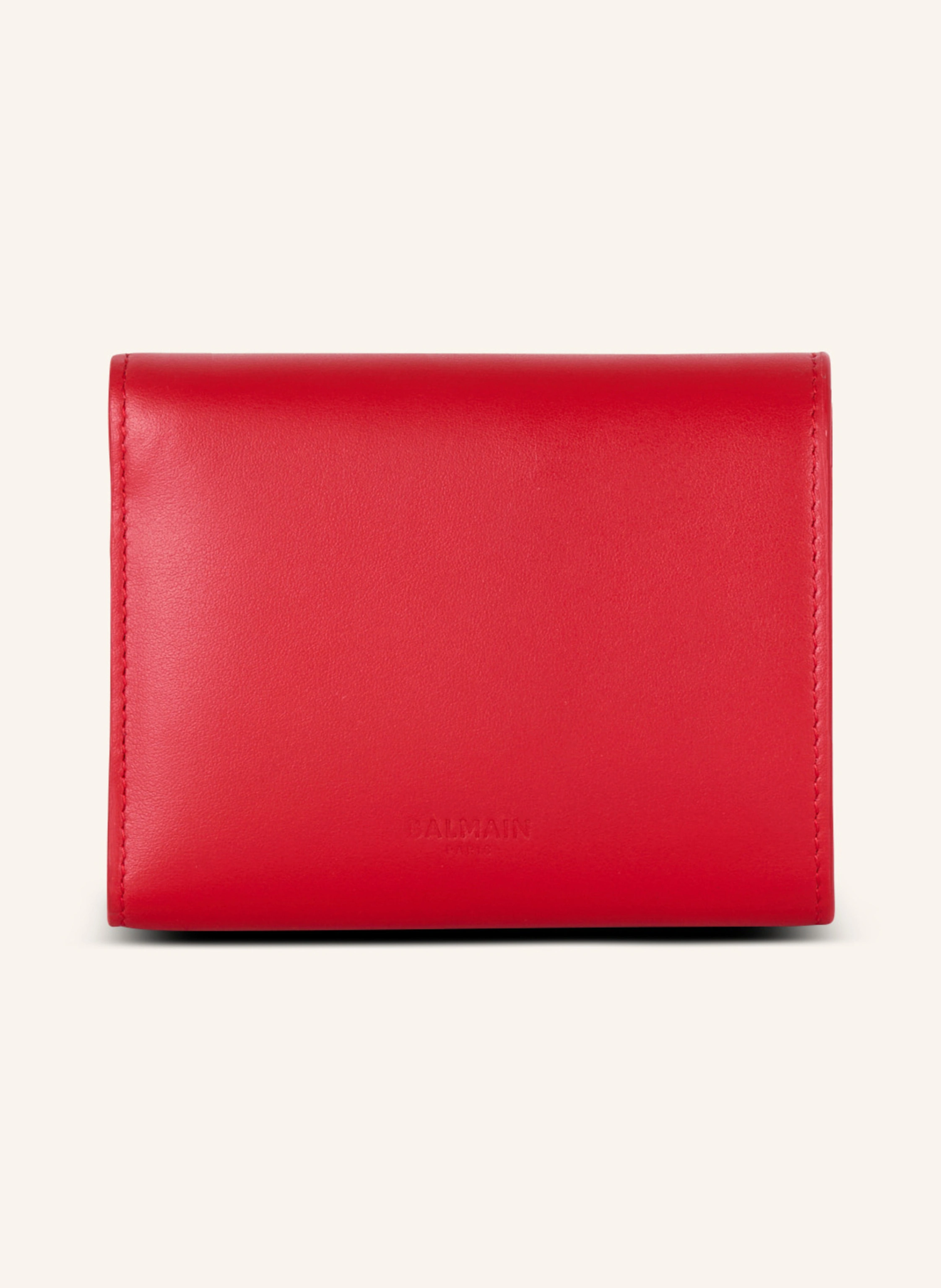 BALMAIN Dreifachfaltbrieftasche B-Buzz aus bedrucktem Kalbsleder