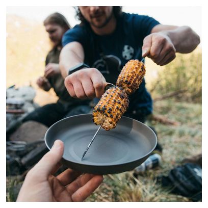 Assiette de Camping Lifeventure en Titane Gris