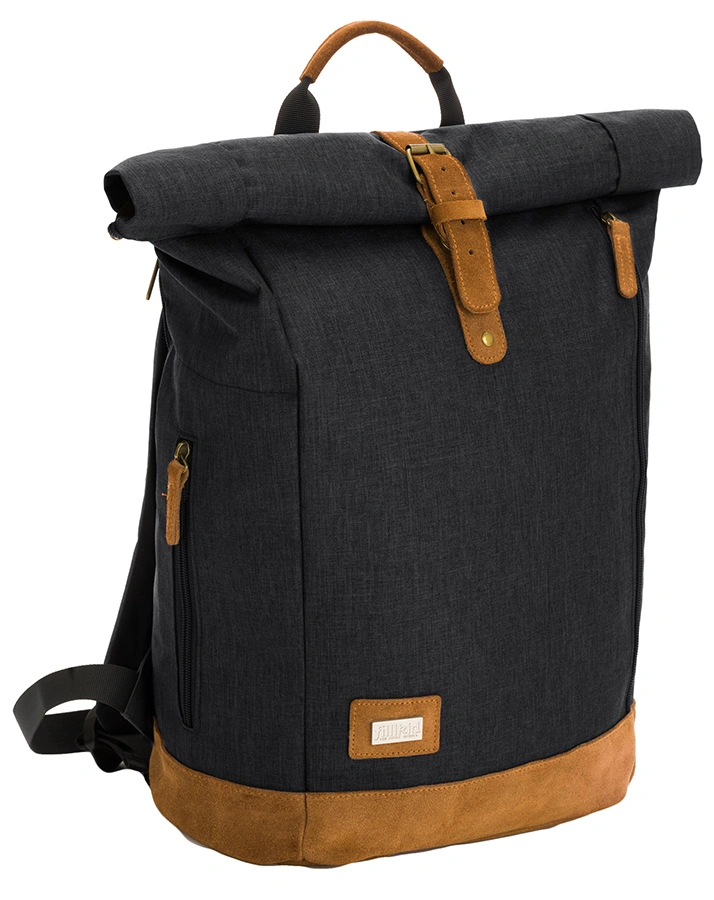 Wickelrucksack BERLIN (39x16x53) schwarz melange