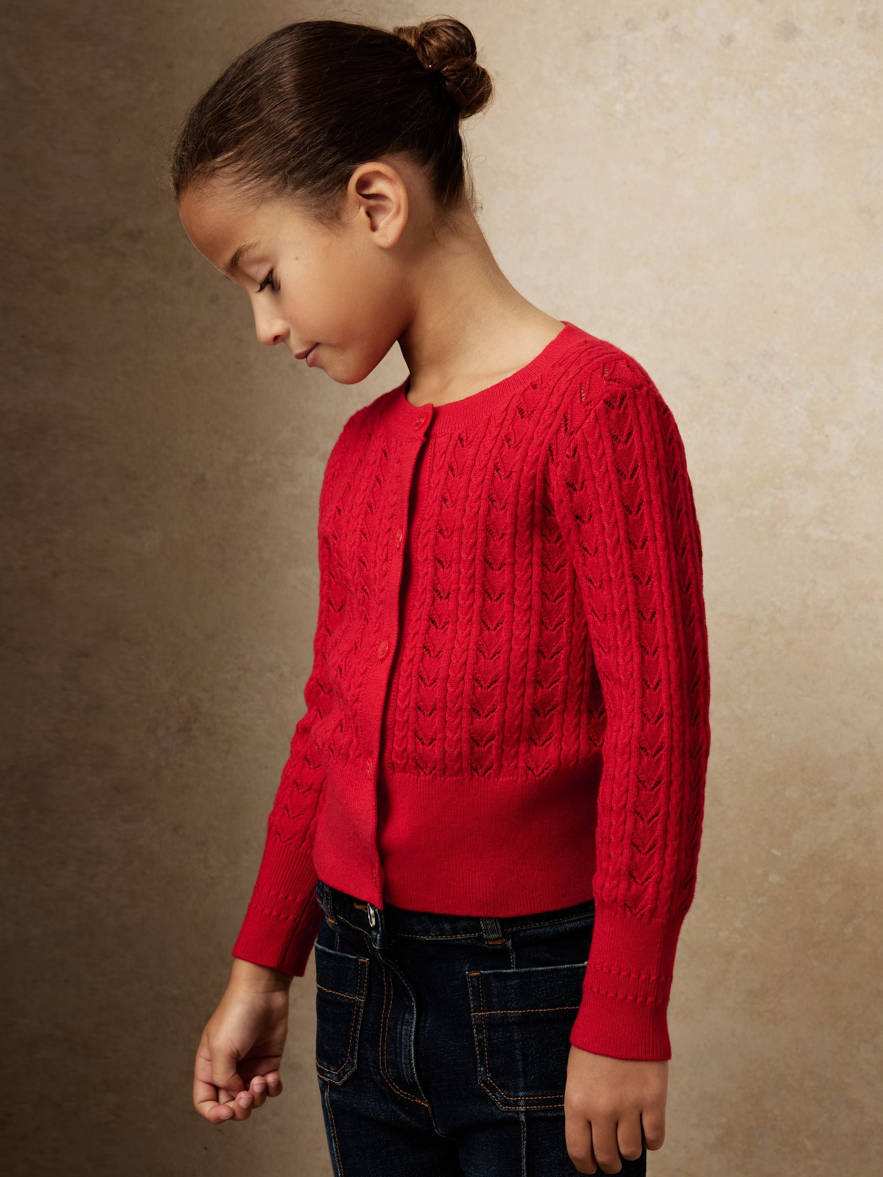 Reiss Flo Wollen-Katoenen Ajourgebreid Vest