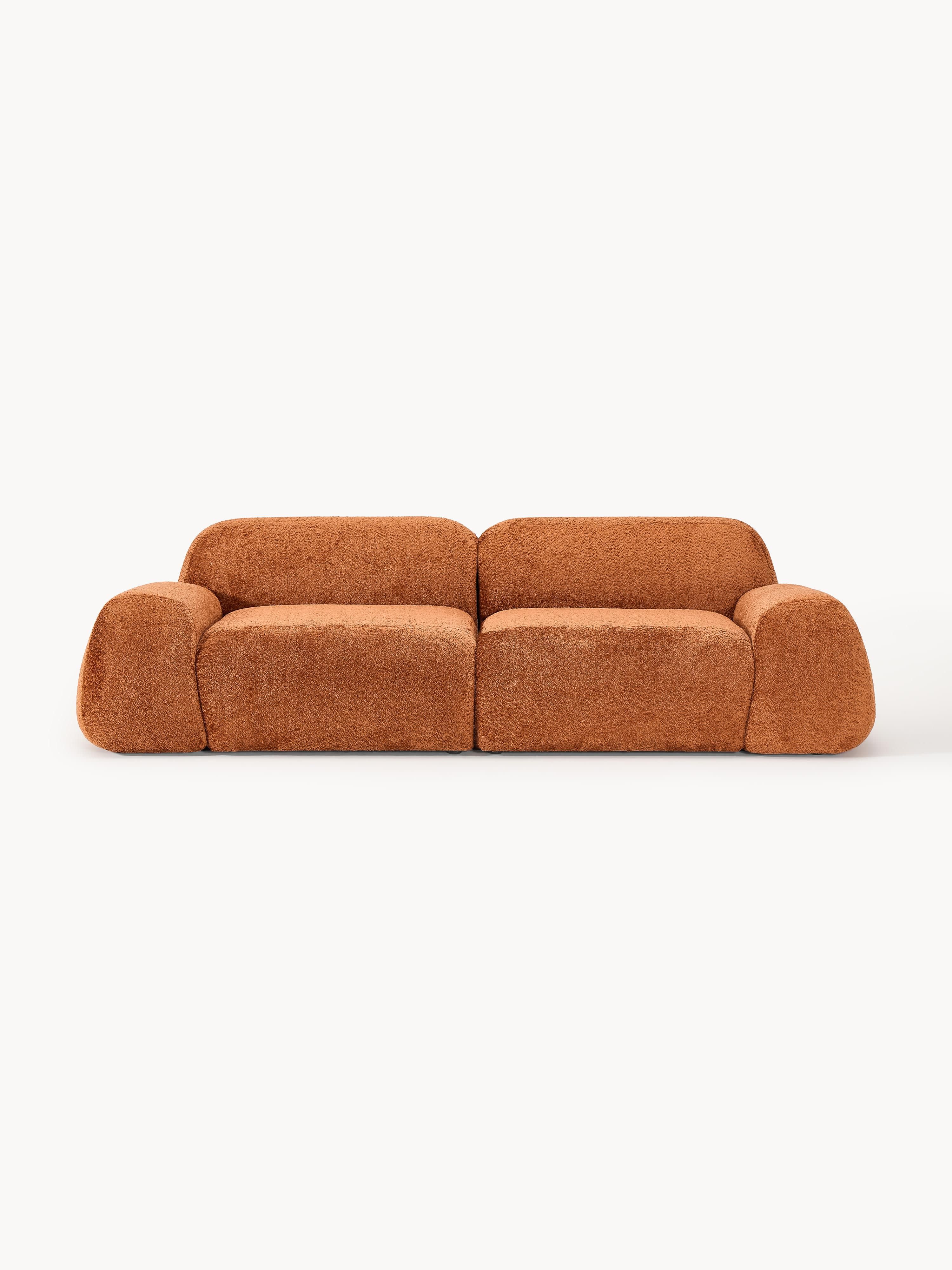Modulaire bank Wolke (3-zits) van teddy-bouclé