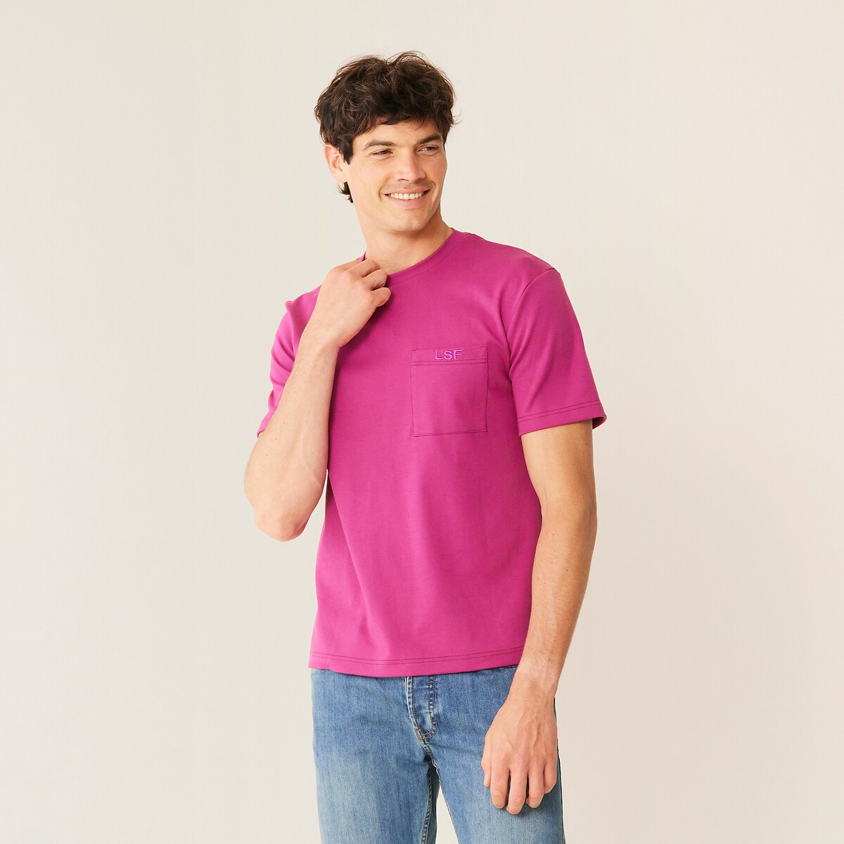 LE SLIP FRANCAIS<br>Camiseta de manga curta com bolso no peito