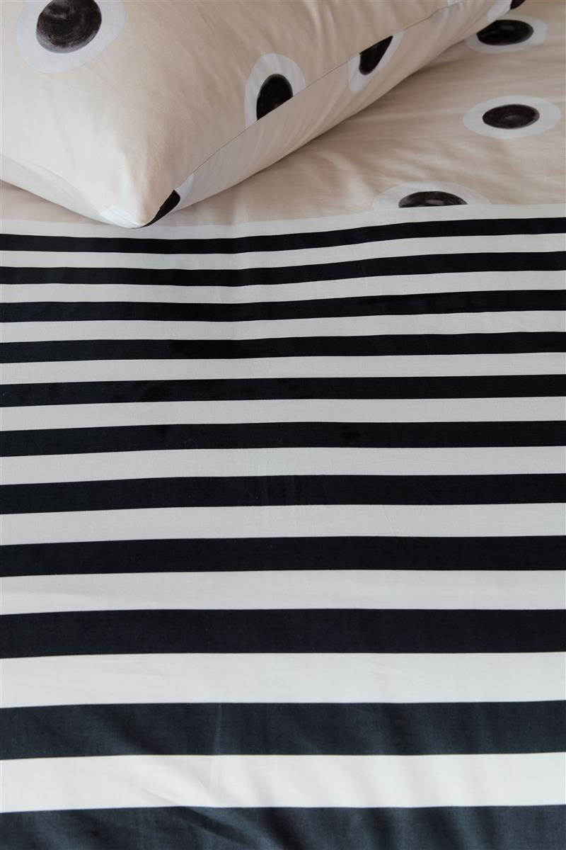 Bettwäsche STRIPE AND EYE 135x200 cm, mit 1 Kissen