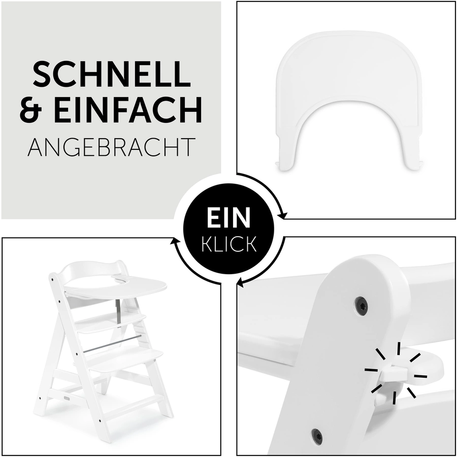 hauck Alpha Esstisch Click Tray White