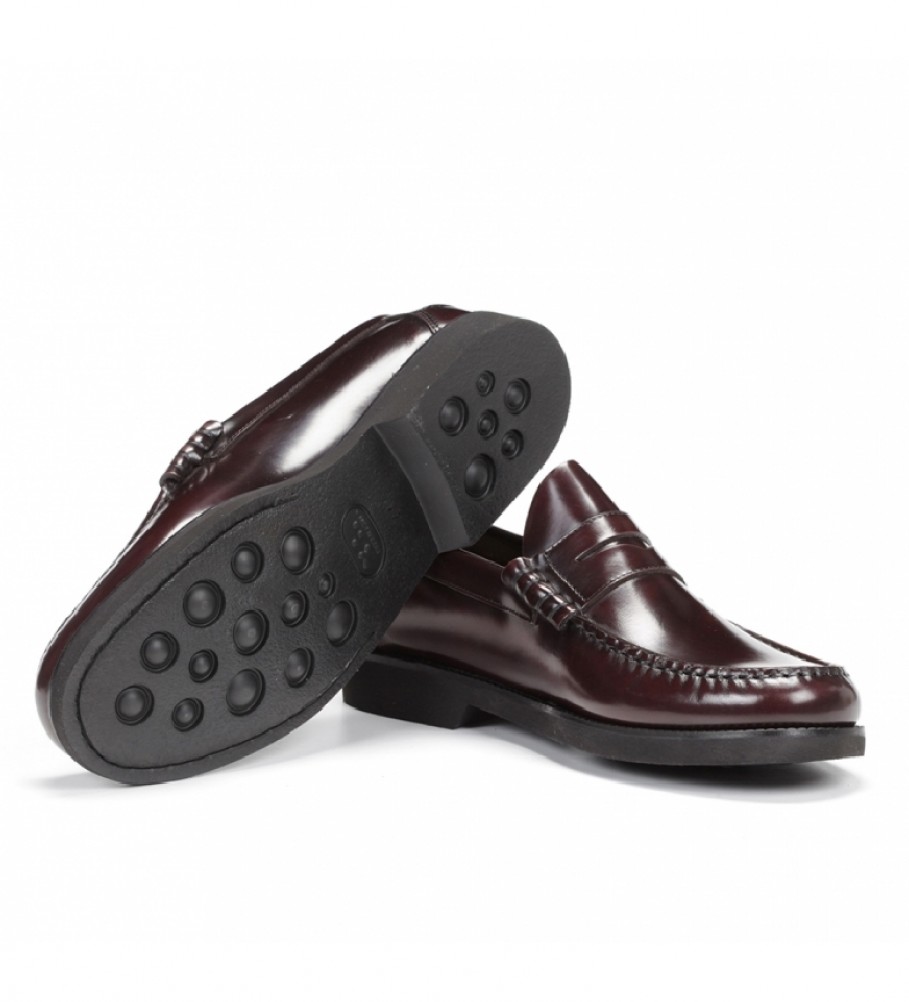 Sapatos de couro bordô Fluchos Stamford