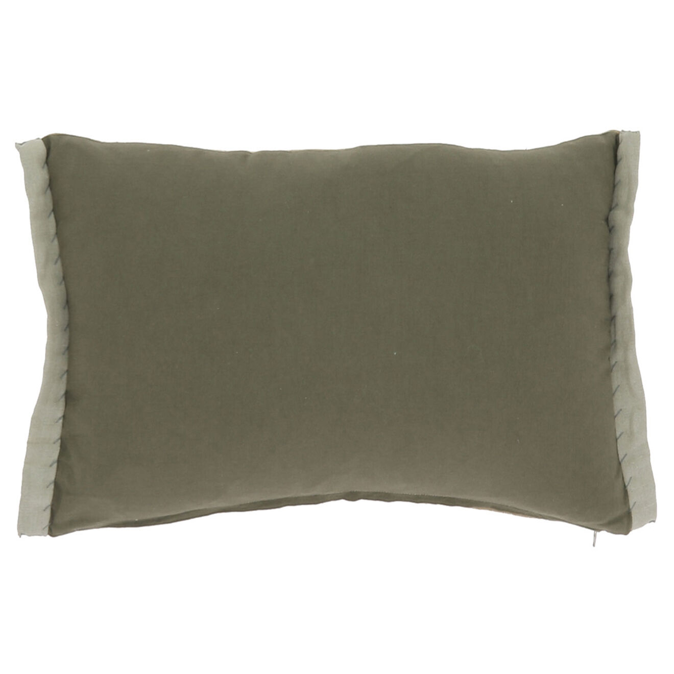 En Fil d'Indienne Housse de coussin Anémone kaki - 35x50 cm