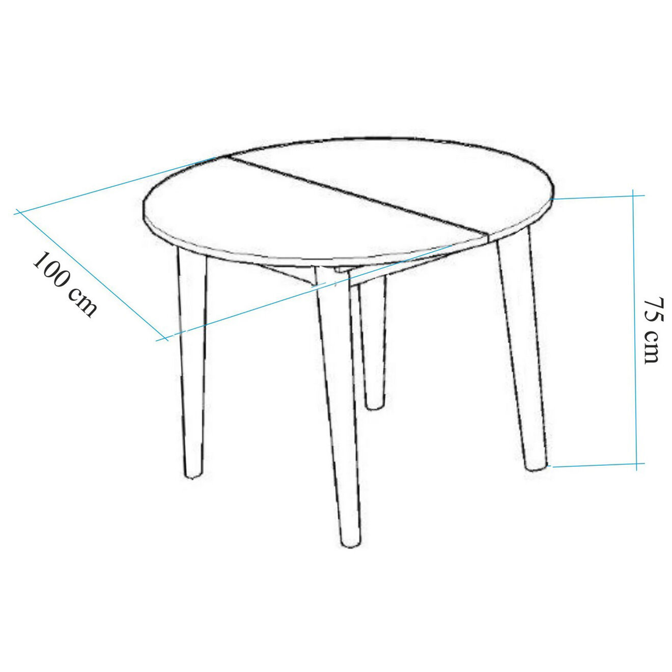 Homitis Tables extensible + 4 Chaises Vina pin/anthracite