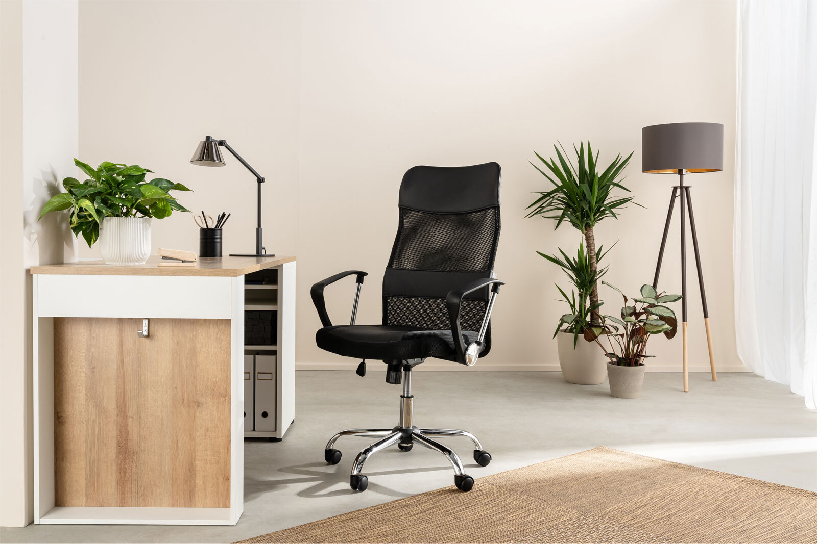 vito Chefsessel PRESTO Lederlook Schwarz