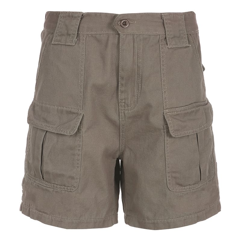 Puffie - Cargoshorts met hoge taille en wijde pijpen
