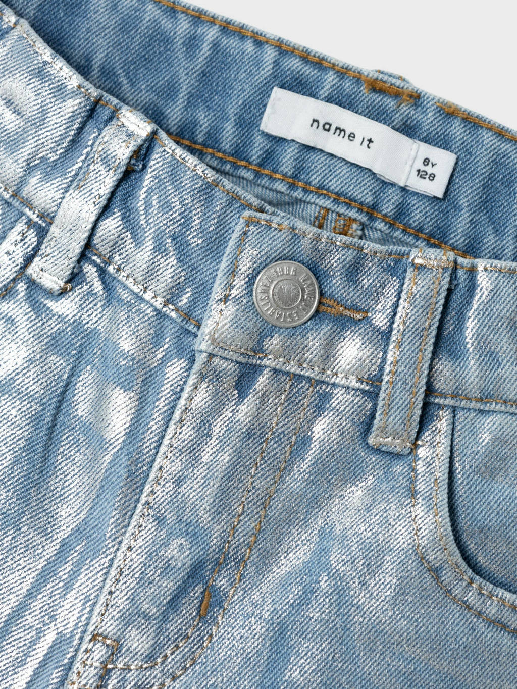 NAME IT coated straight leg jeans NKFROSE light blue denim