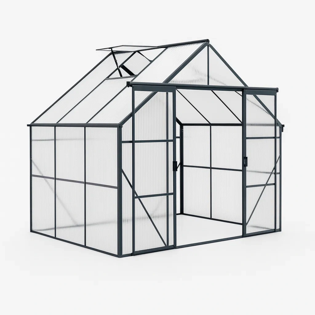 Serre en aluminium et polycarbonate 190x185x195 cm