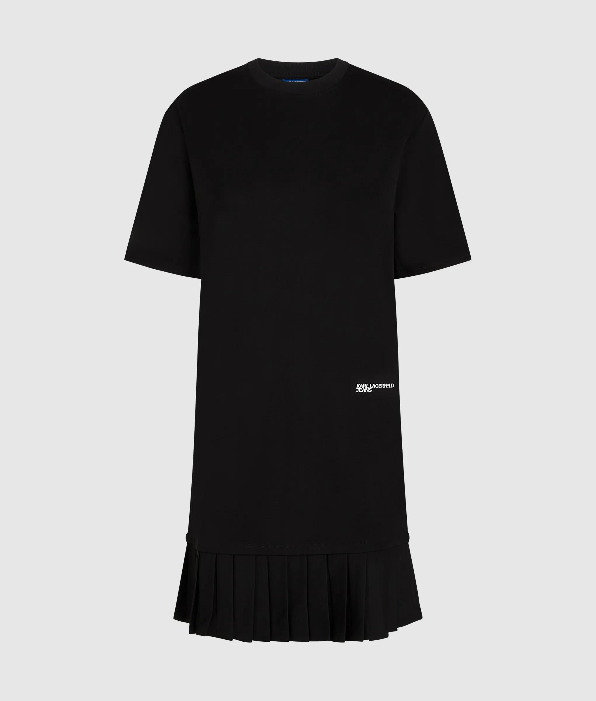 T-shirtjurk met geplooide zoom