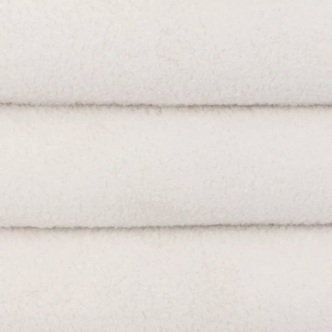 Pouf de rangement bouclette (L59 cm) Giulia Blanc