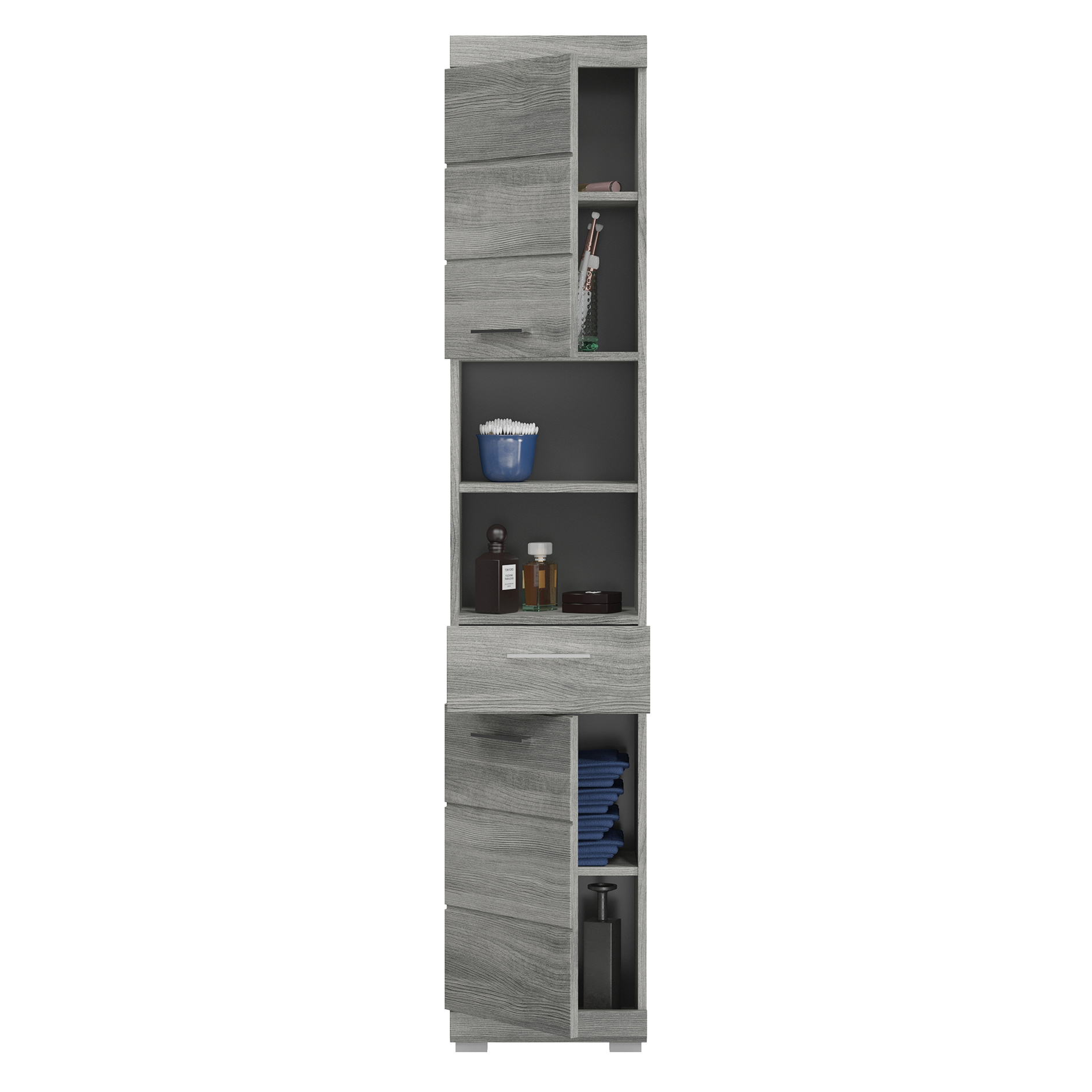 Hochschrank SOUL - Rauchsilber - 37 cm breit