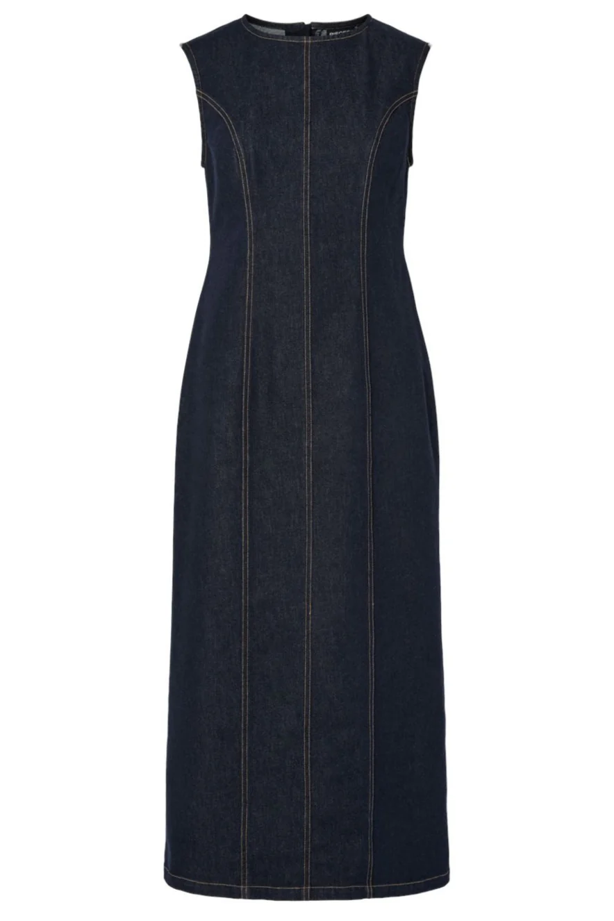 Pieces Pcfranna Sl Long Denim Dress Fsy