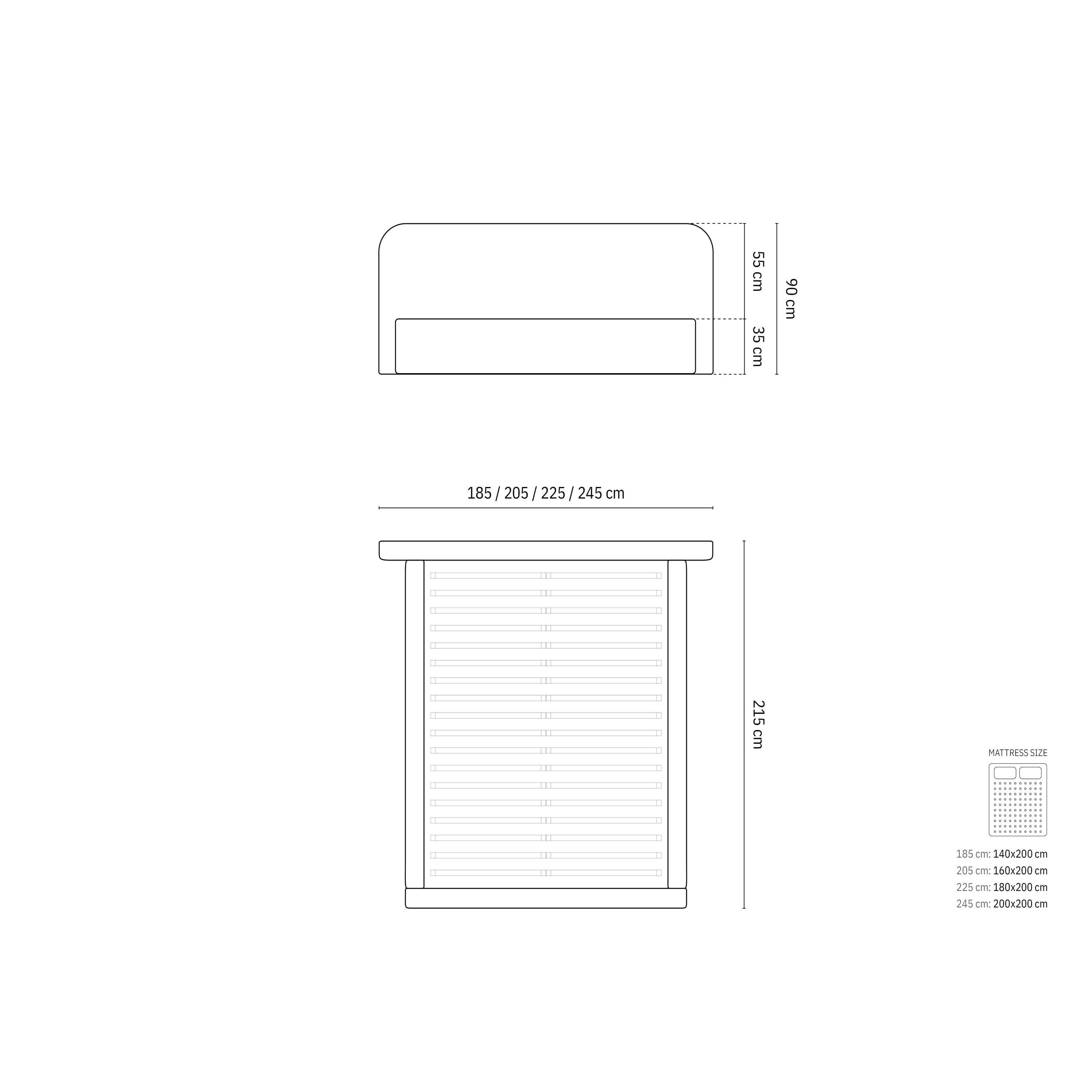 Micadoni Bedframe met opbergvak Elizabeth 180x200 bouclé