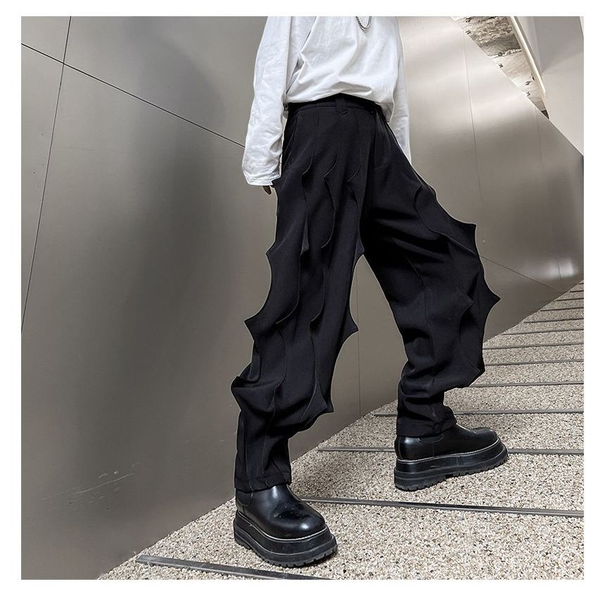 Omozando - Hoge taille effen rechte broek