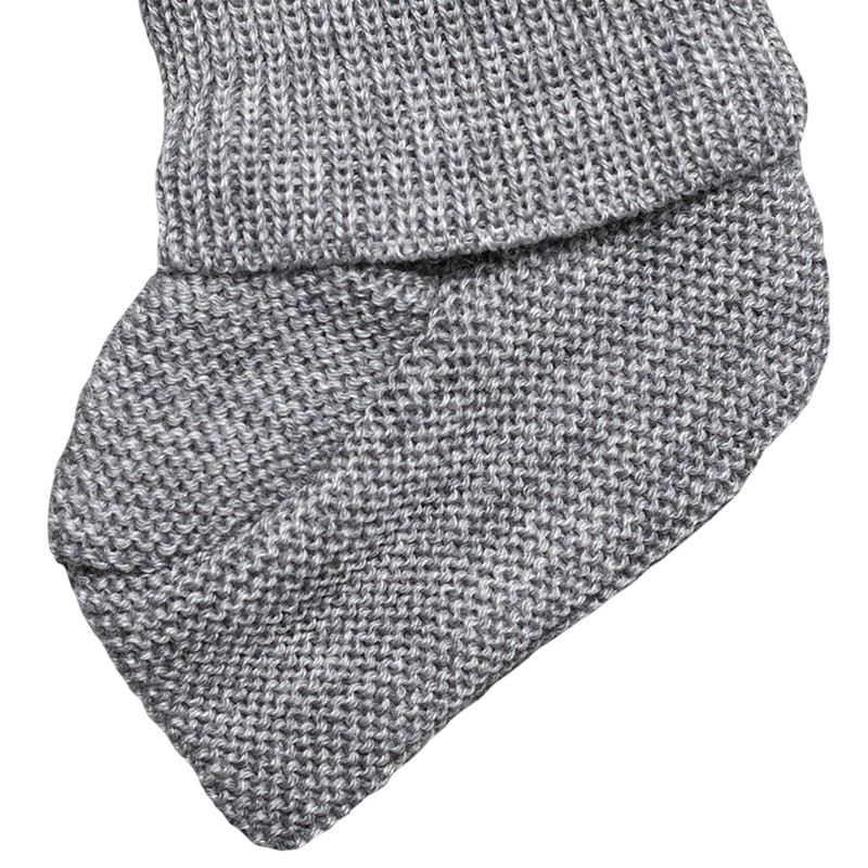 Babyschuhe Merinowolle grau-mélange