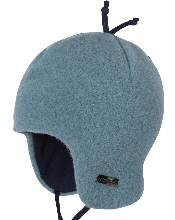 Wollfleece-Bindemütze CUDDLE in storm blue
