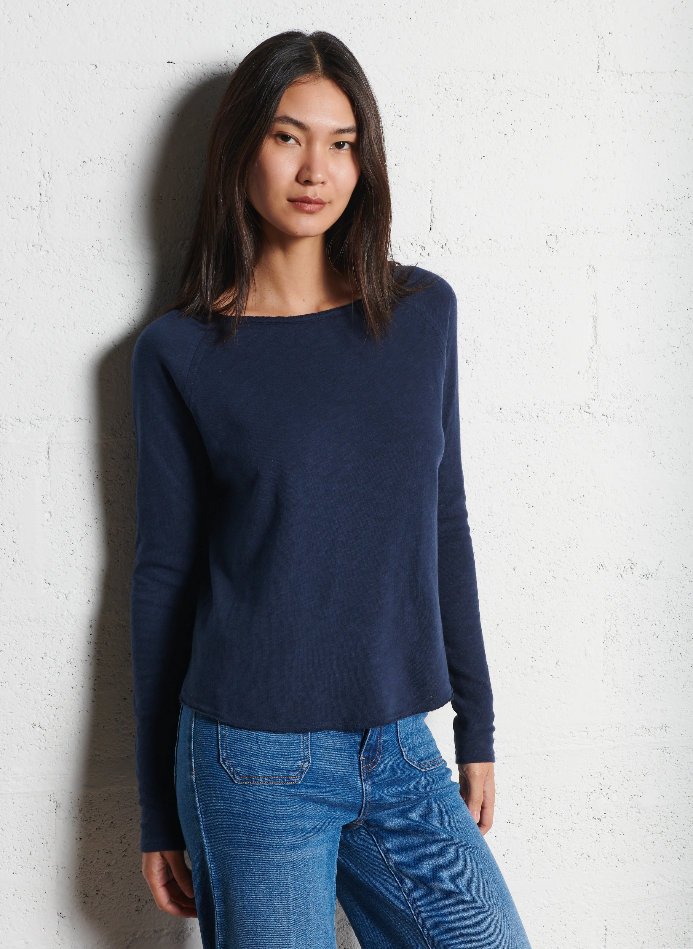 SONOMA - Tee-shirt à col bateau en coton | Bleu