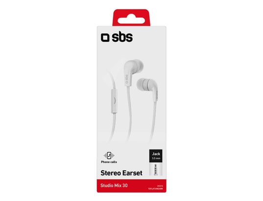 SBS - Ecouteurs Oreillettes filaires stéréo Flat Studio Mix 30