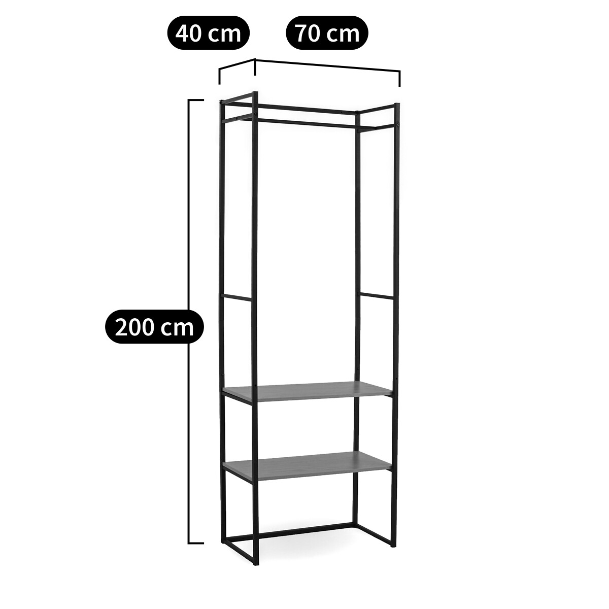 LA REDOUTE INTERIORS<br>Módulo de vestir L70 cm, Farla