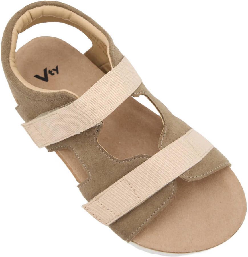 Vty sandalen kaki beige
