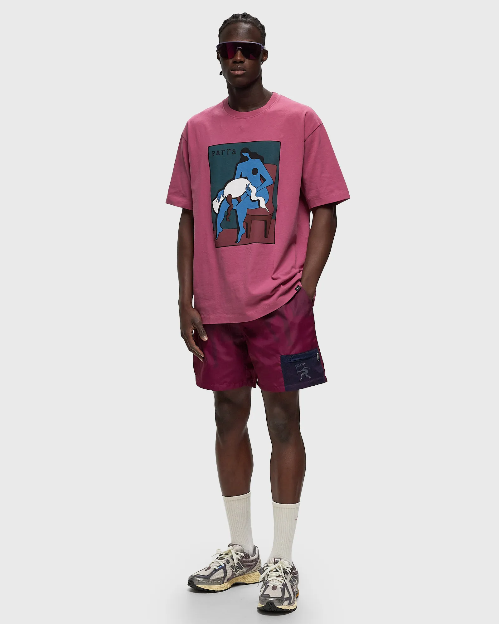 By Parra short horse shorts tyrian purple
