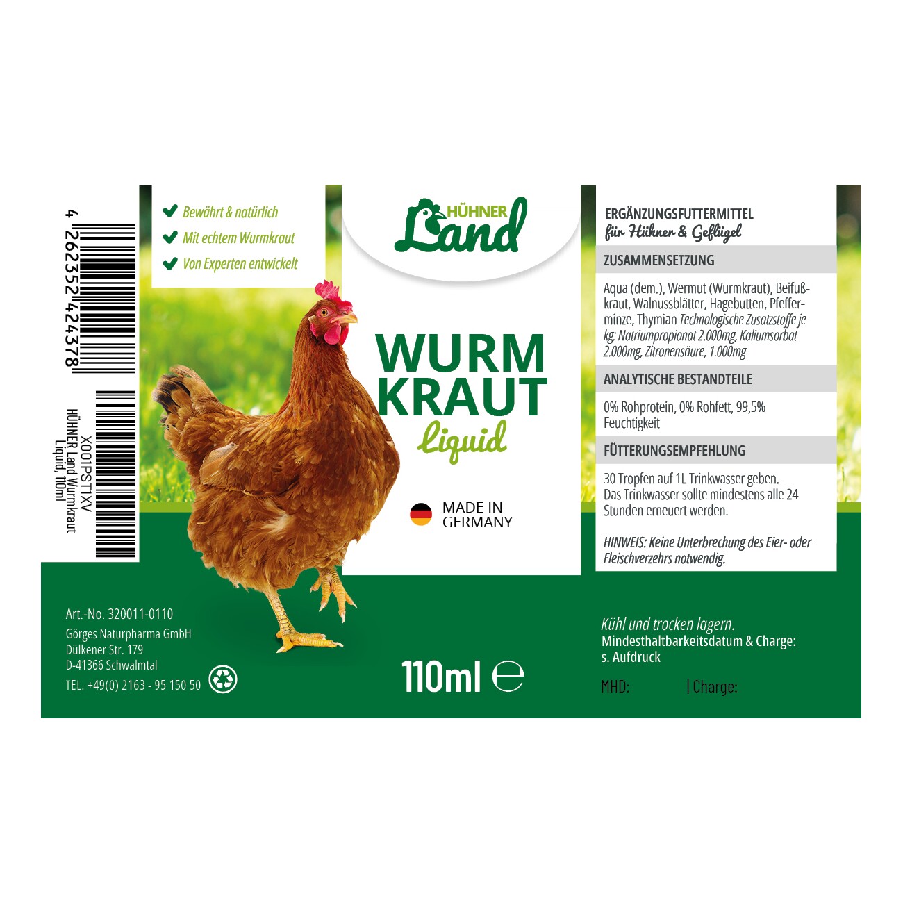 HÜHNER Land Wurmkraut Liquid 2 x 100ml