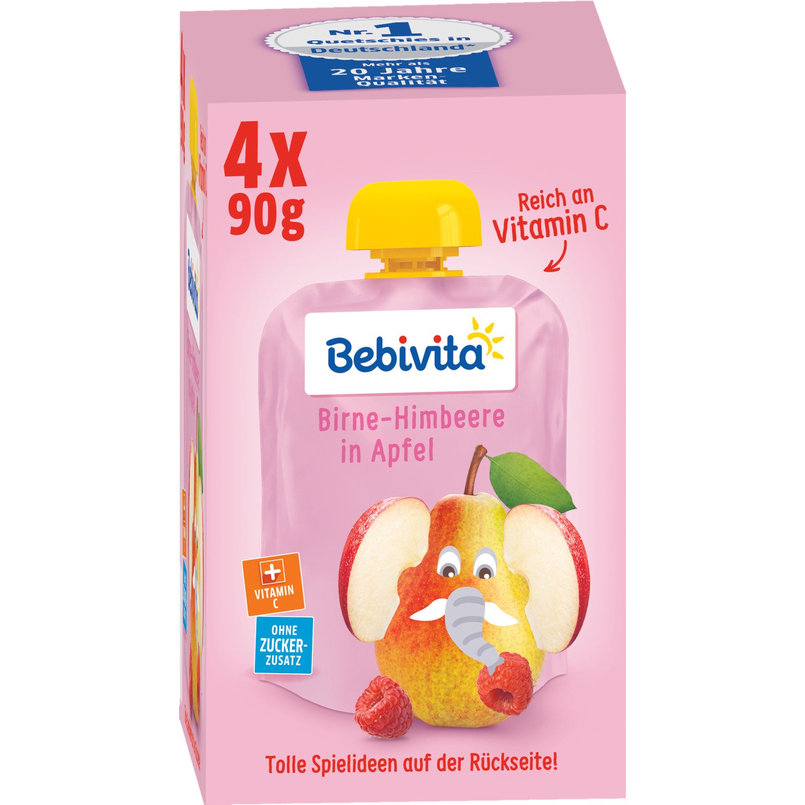 Bebivita Himbeere in Apfel Birne 4 x 90 g