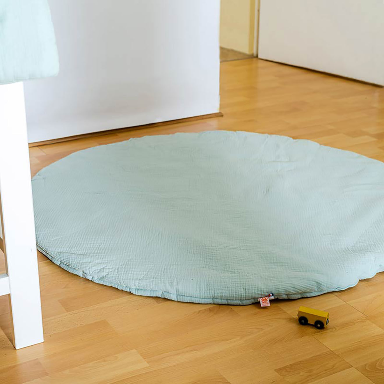 Papate Tapis d'Eveil Havane en Coton Bio vert - 115x115 cm