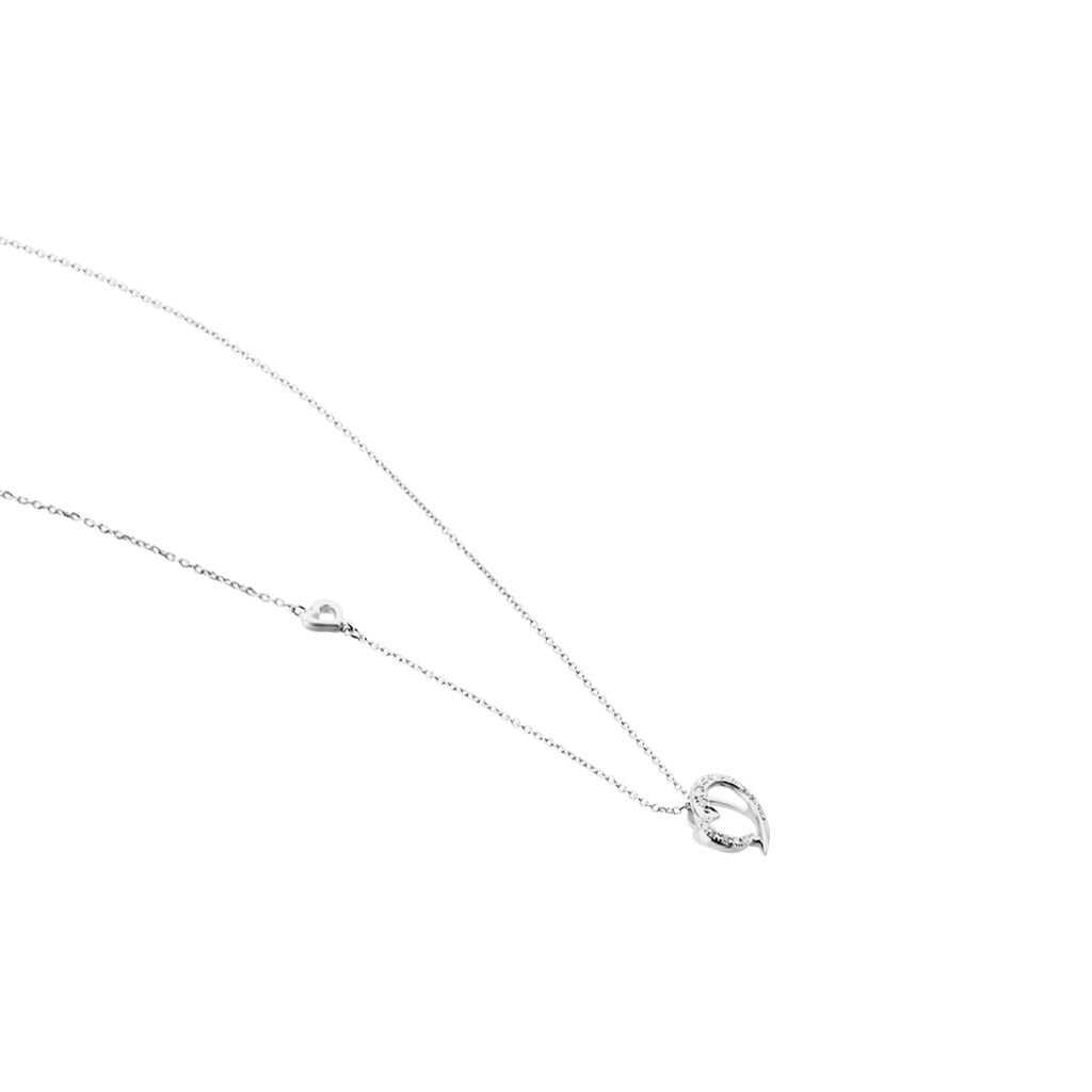 Collier Coeur Ktl Or Blanc Diamant