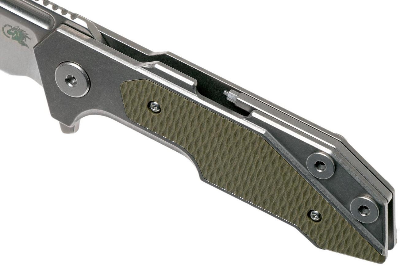 Rick Hinderer Fulltrack Spearpoint 20CV OD Green G10 zakmes