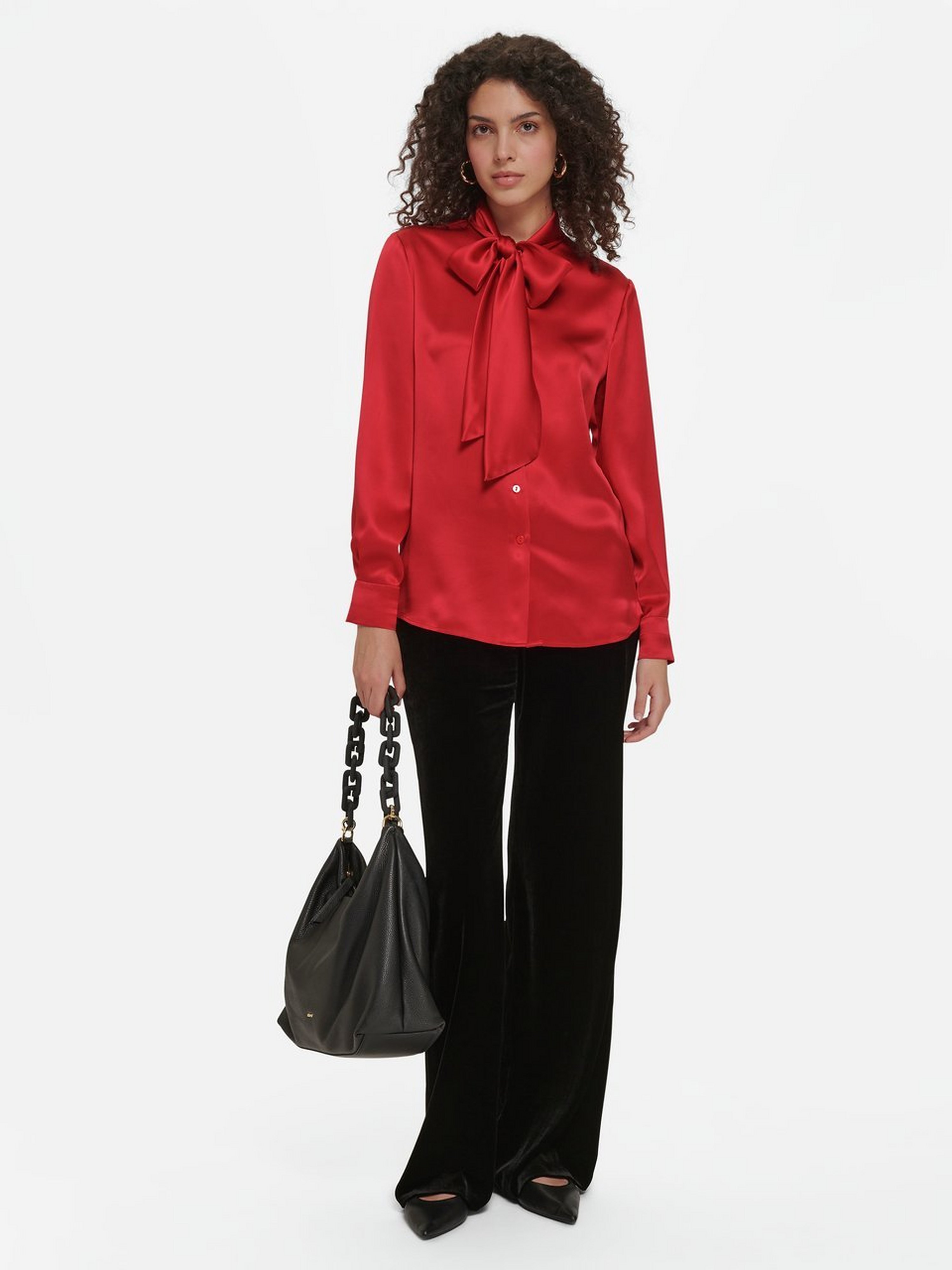 Seiden-Bluse mit Schluppe