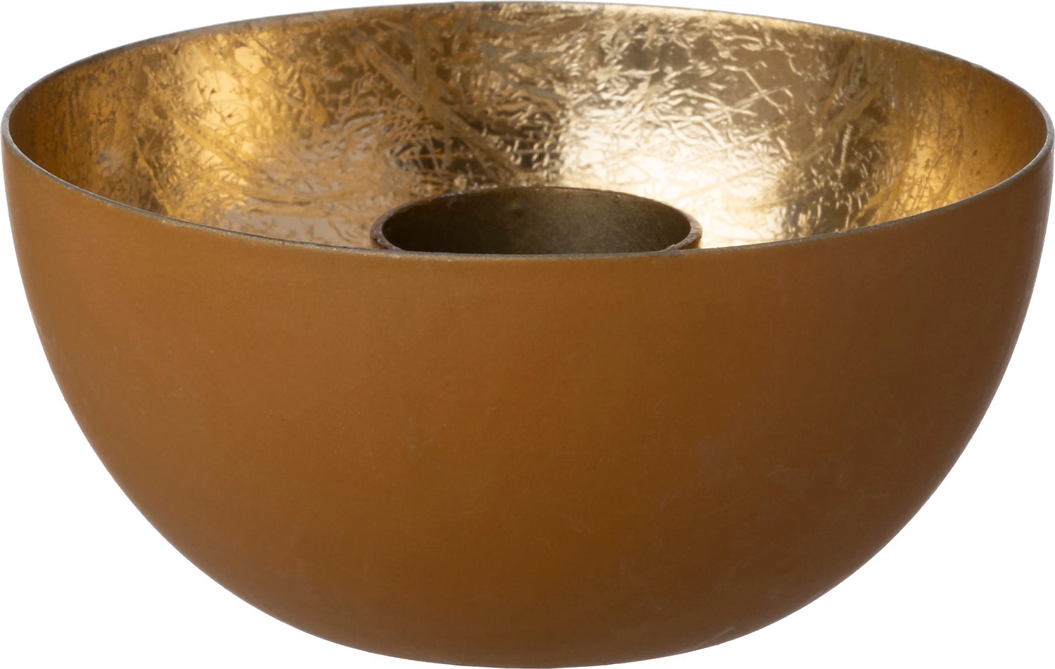 Intratuin kandelaar Lizz bruin / goud D 10 H 5 cm