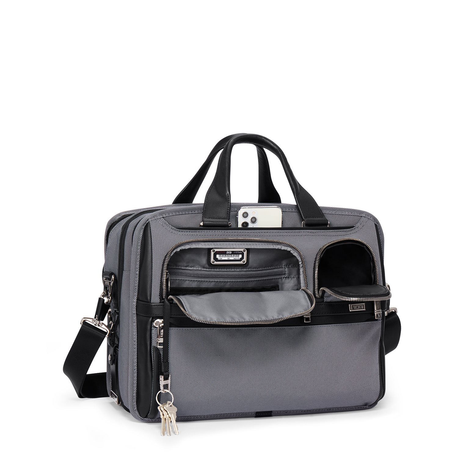 Tumi Alpha EXP Org Laptop Brief meteor grey