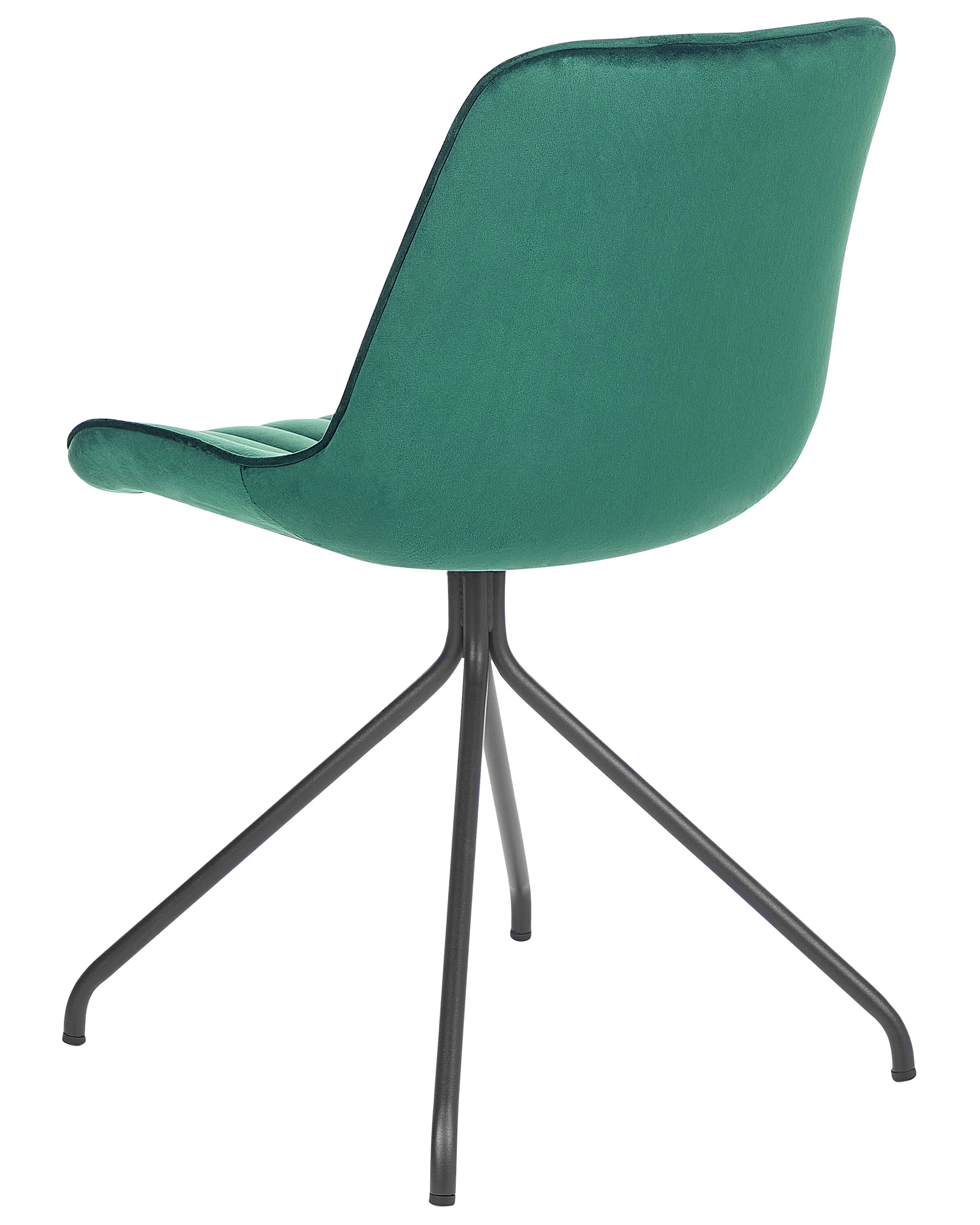 Set van 2 eetkamerstoelen NAVASOTA Fluweel Smaragdgroen