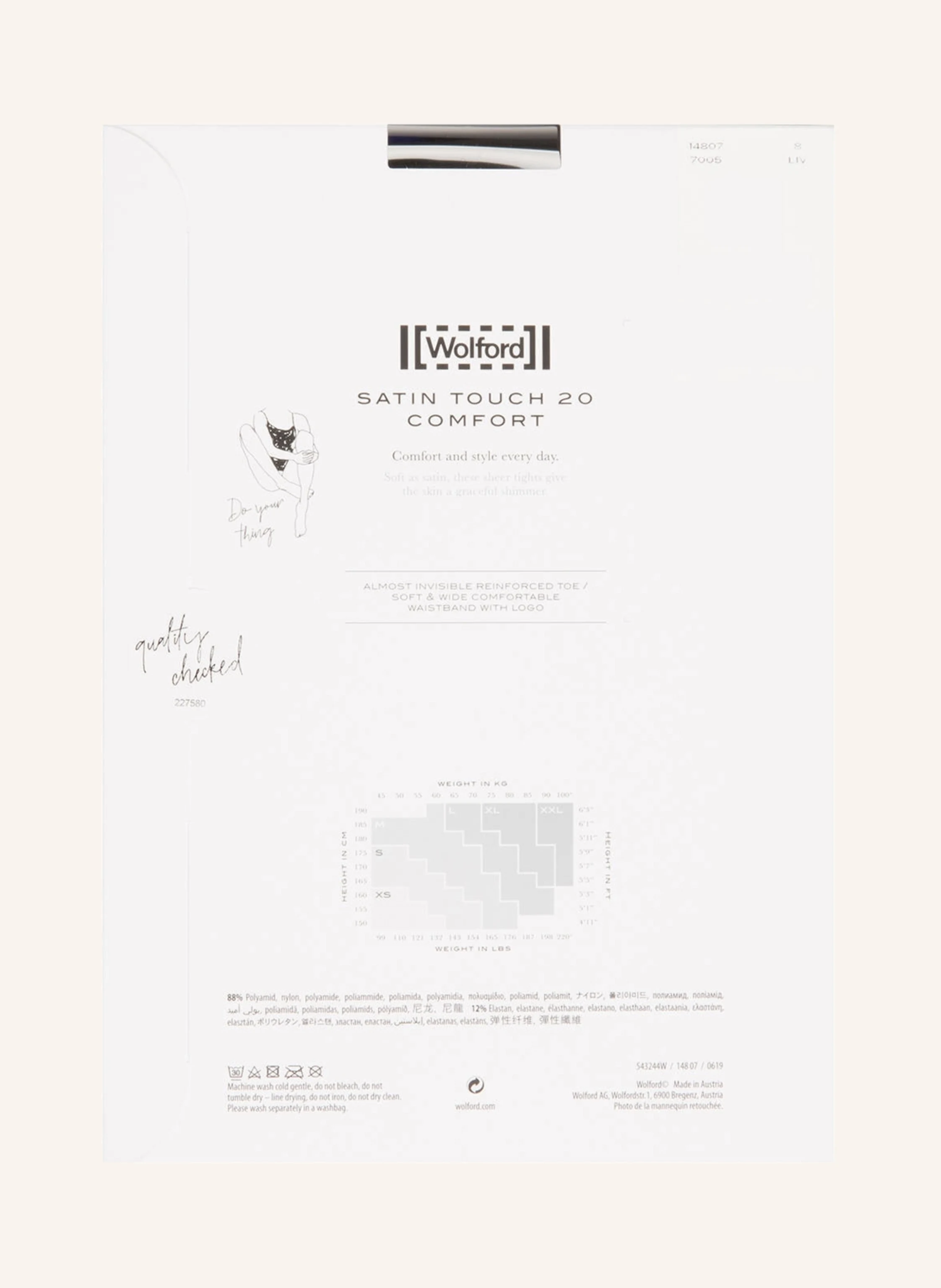 Wolford 3er-Pack Feinstrumpfhosen SATIN TOUCH COMFORT