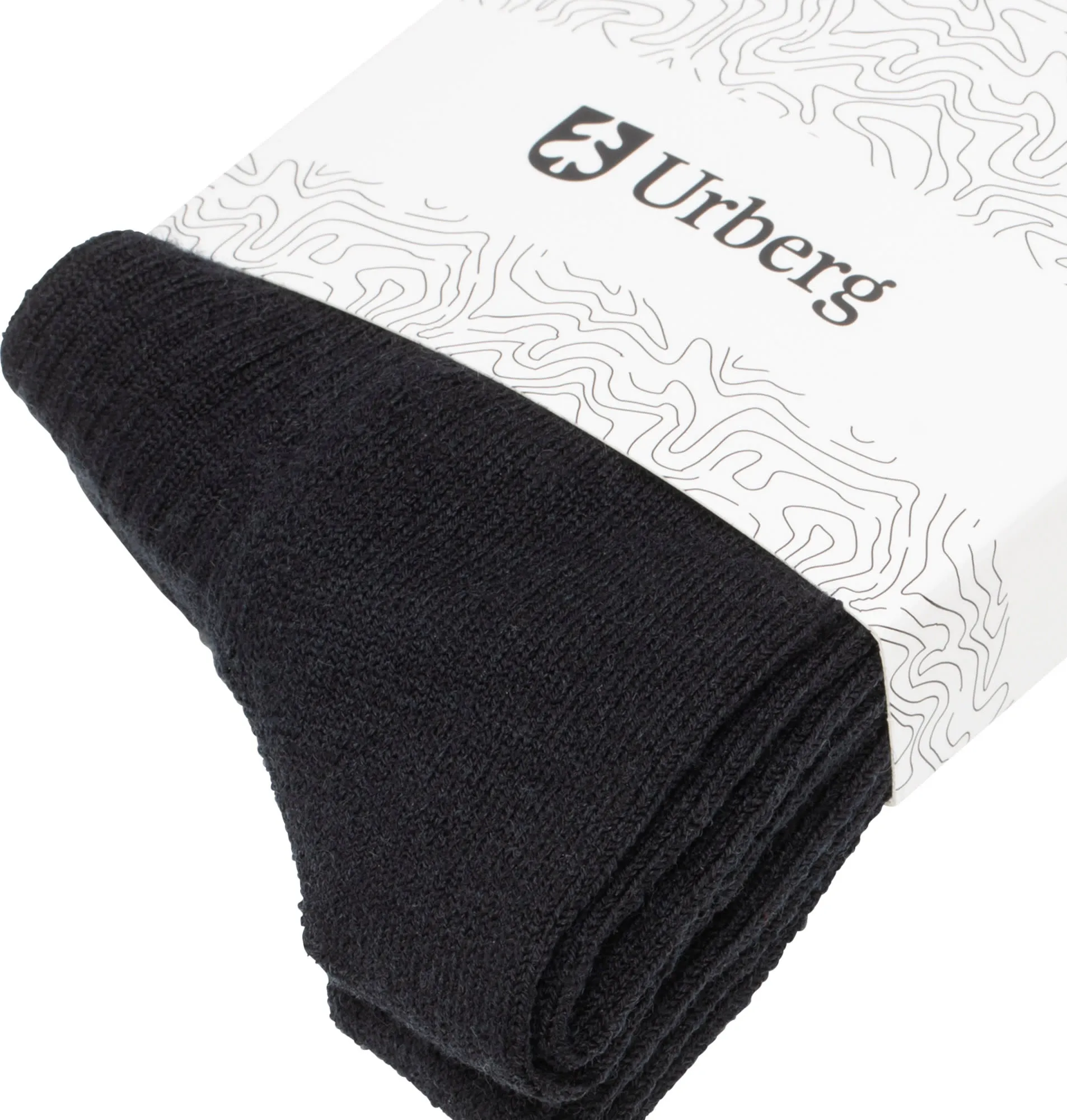 Urberg Merino Wool Ribb Sock 2p Adult Black Beauty