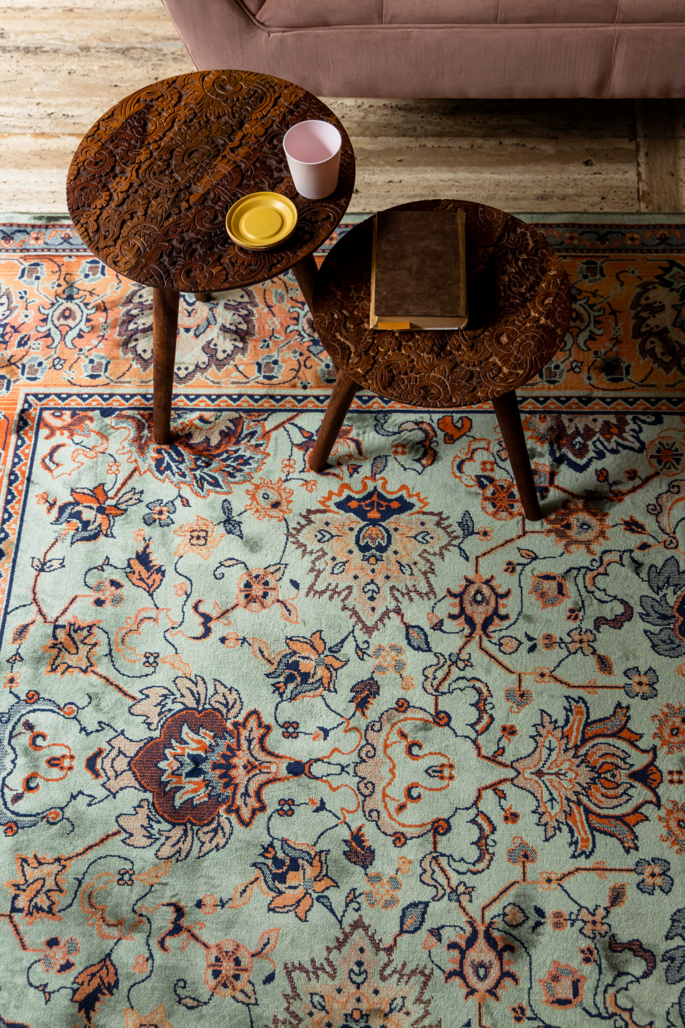 Vloerkleed Bid old groen 200x300