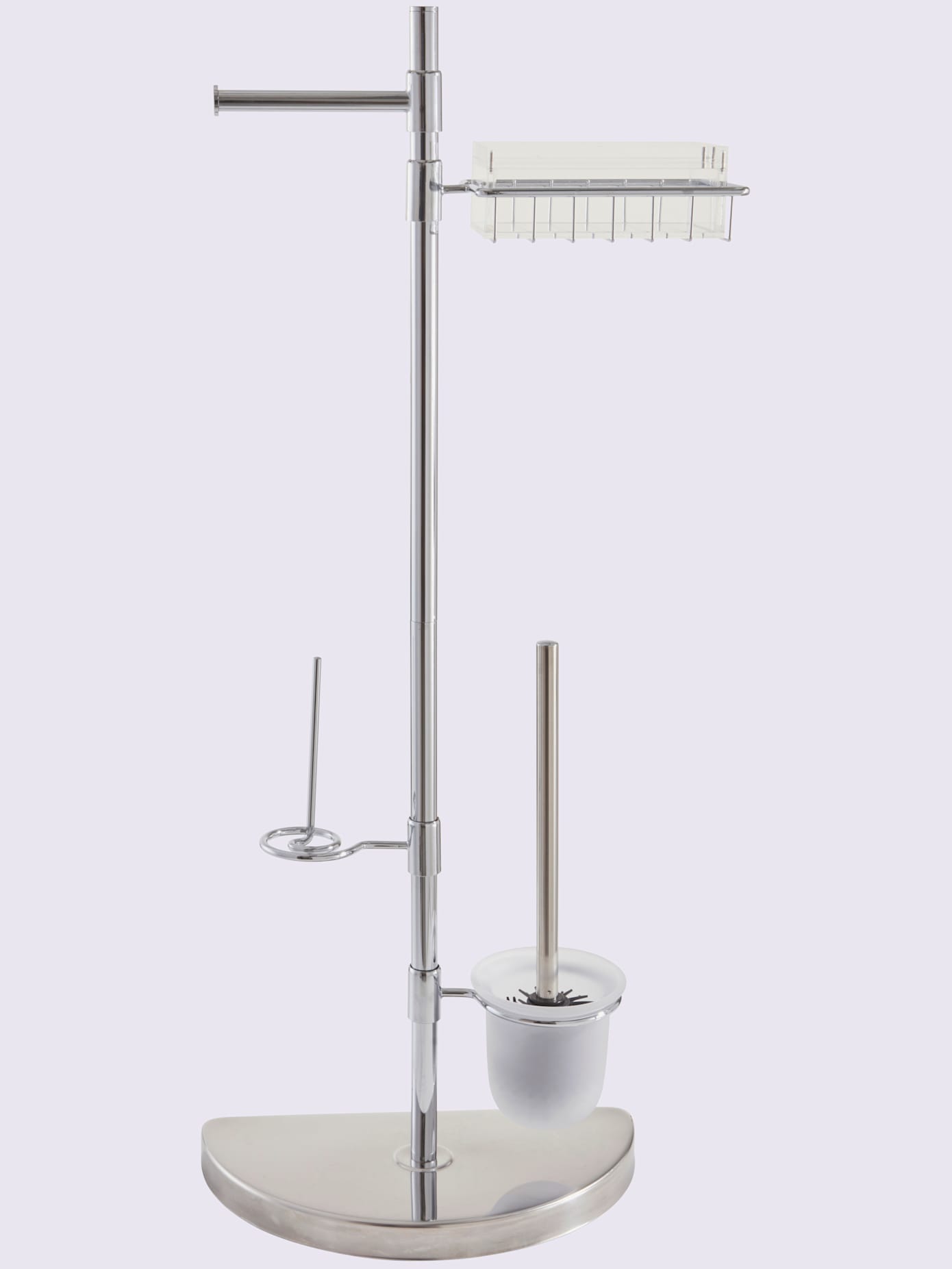Accessoires wc pied peu encombrant en inox