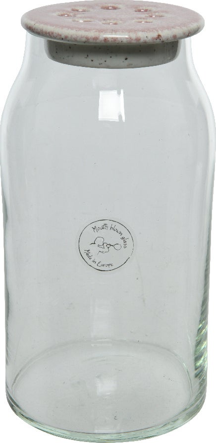 Decoris vaas roze D 11 H 20 cm