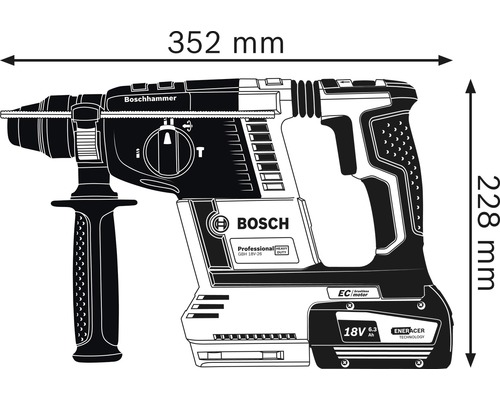 Bosch Professional accuboorhamer GBH 18V-26 met SDS-plus boorkop, inclusief L-BOXX 136, zonder accu en oplader.