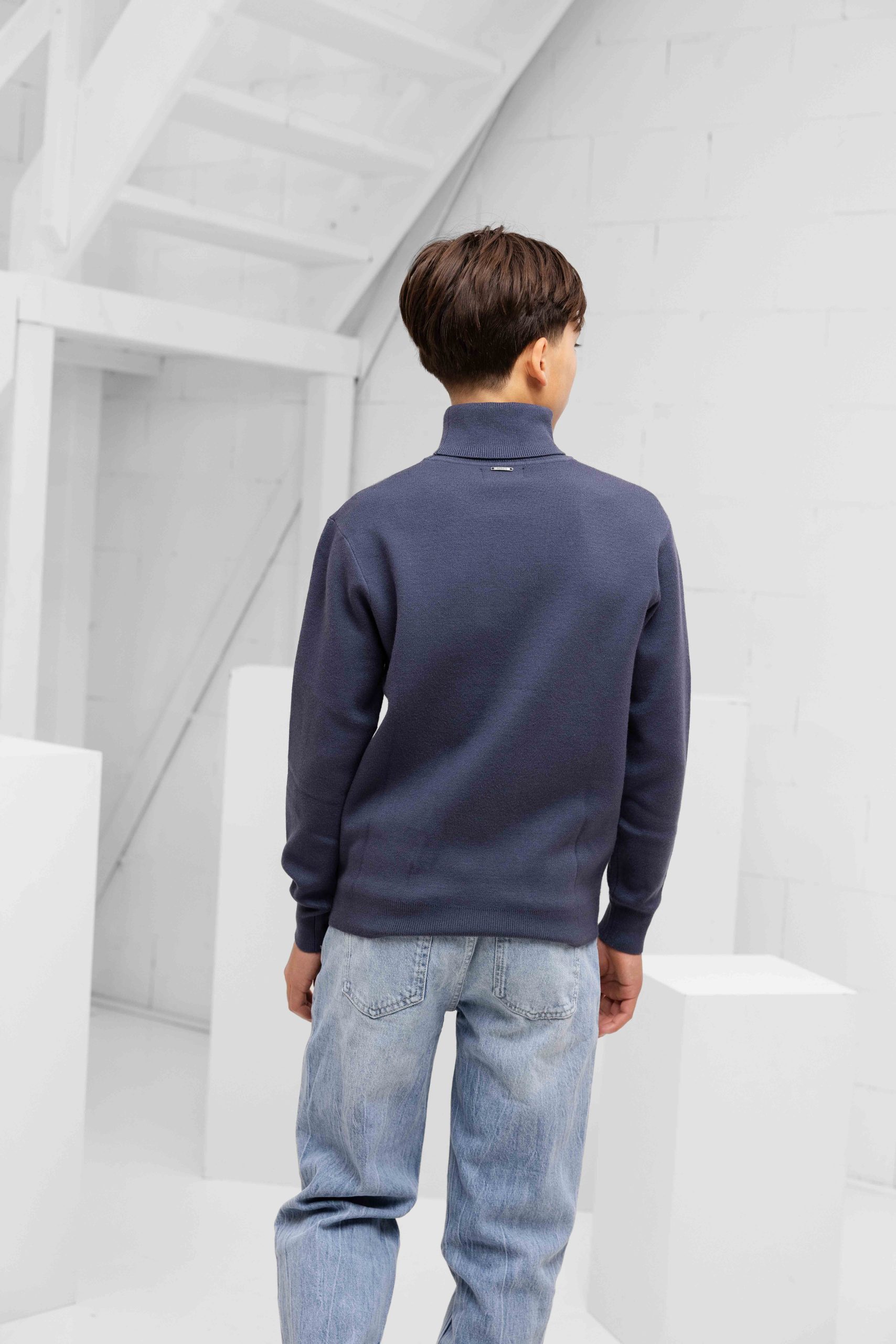 Antony Morato Stuttgart Col Sweater Kids Blauw
