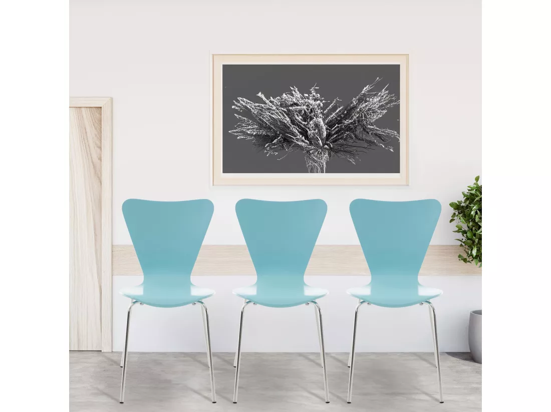 Chaise de conférence - Bois - Bleu clair - Calisto