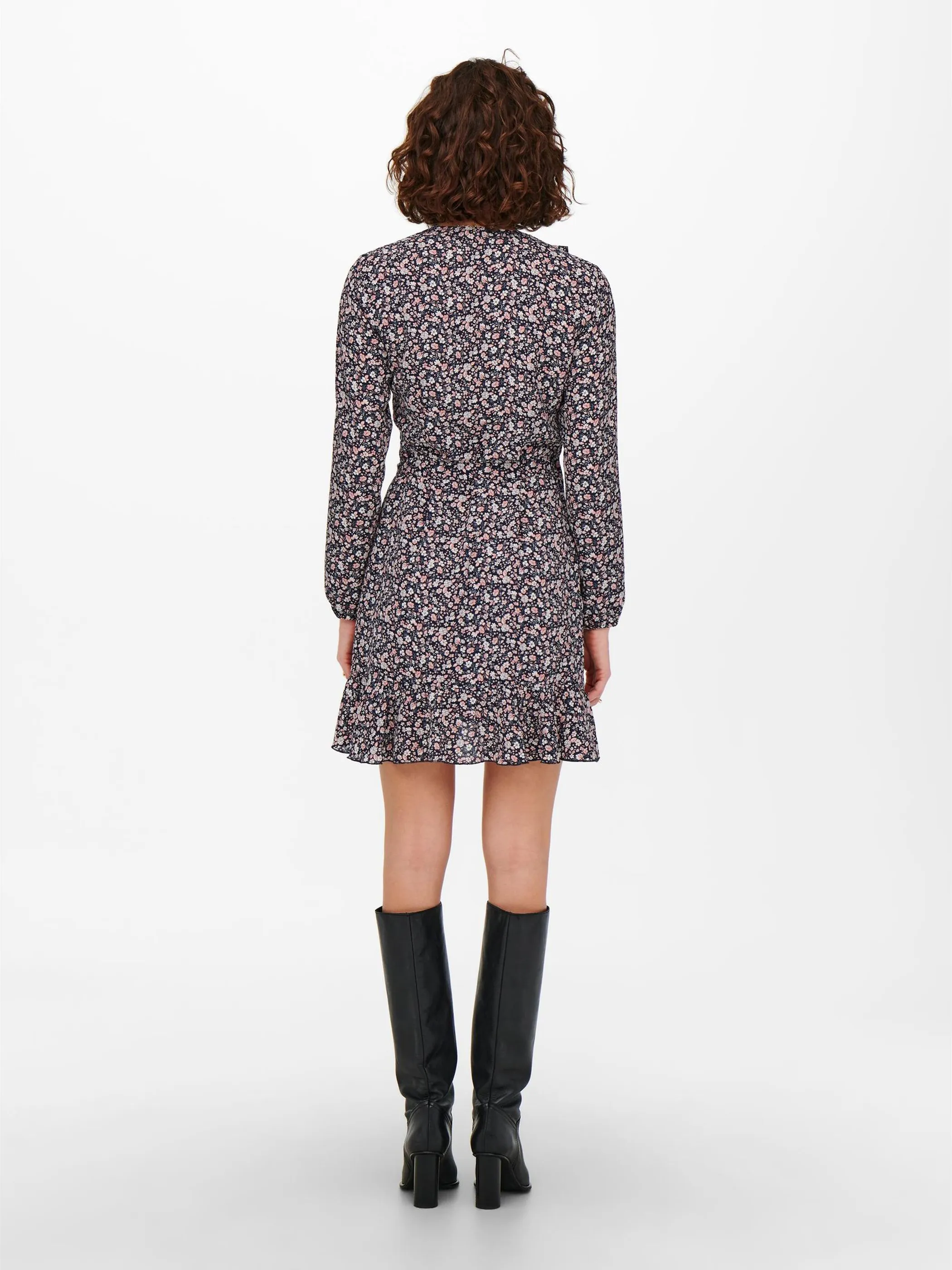 Only ONLCARLY L/S WRAP SHO Wickelkleid
