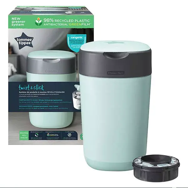 Lixeira para fraldas Tommee Tippee Twist & Click, verde