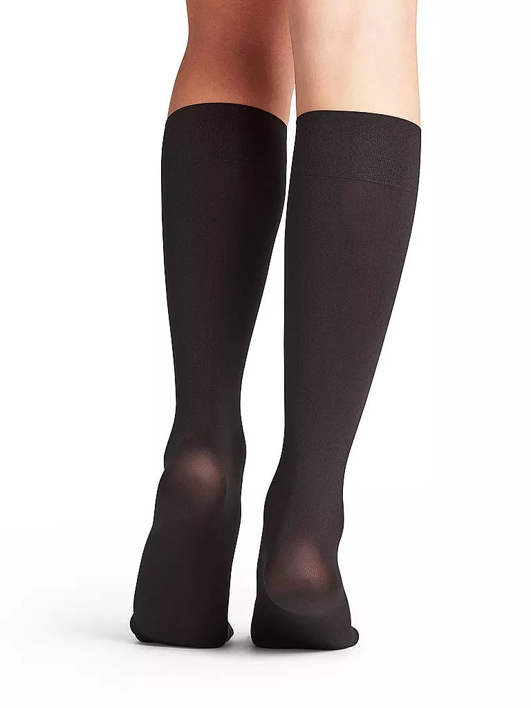 FALKE Kniestrümpfe Seidenglatt 40 den  black schwarz